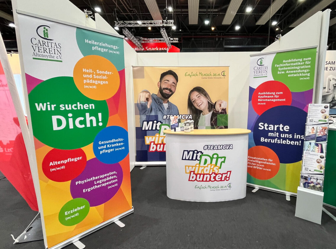 Design für die Jobmesse Oldenburg vom Caritas-Verein Altenoythe