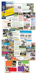 Design der Sommerausgabe vom Einblick vom Caritas-Verein Altenoythe