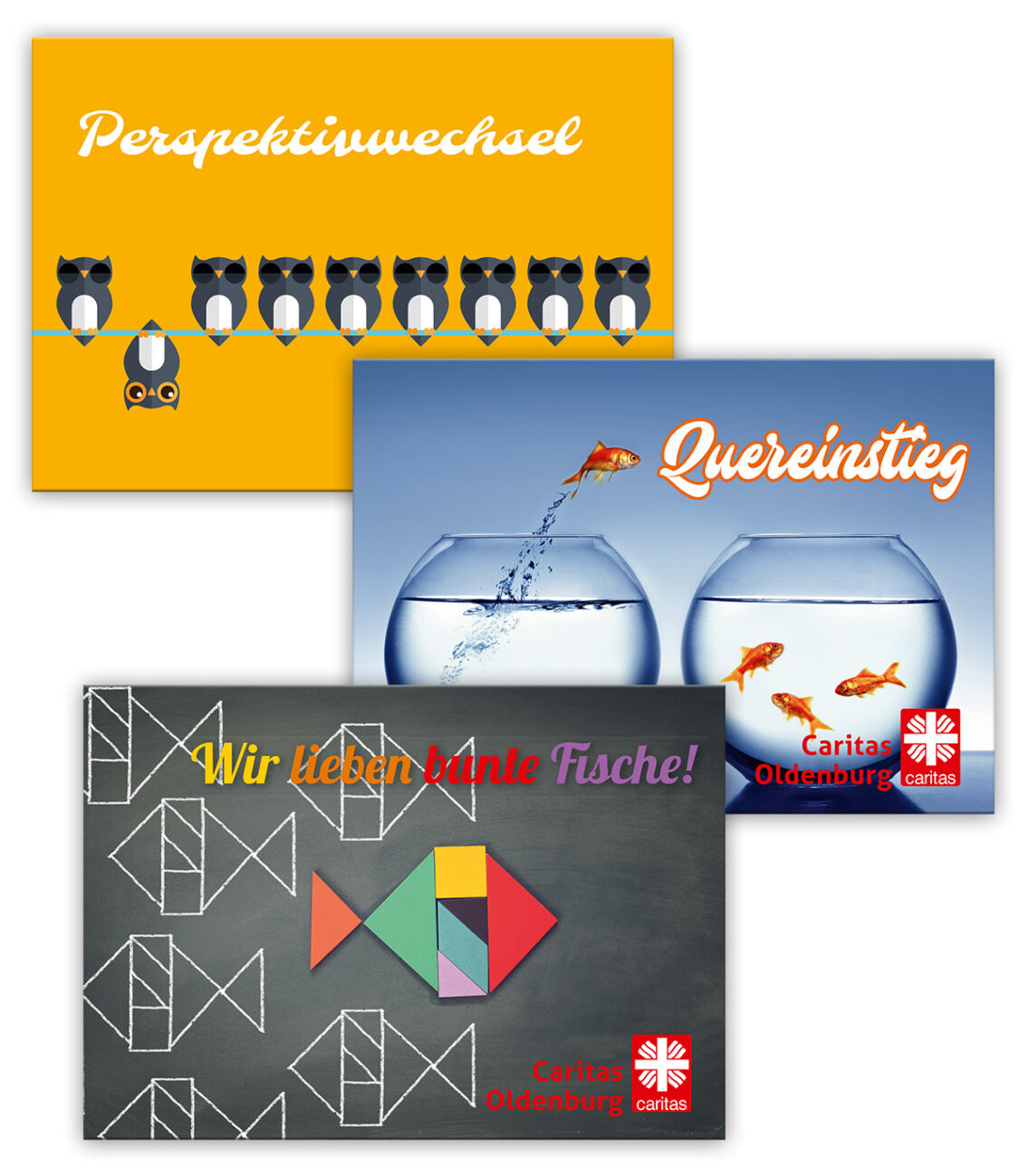Postkarten-Design für die Caritas Oldenburg für die Jobmesse