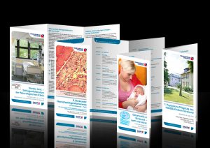 Design mehrerer Flyer für eine Klinik-Gruppe