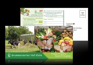 Design eines Flyers mit Response-Element für die Hofgemeinschaft Grummersort