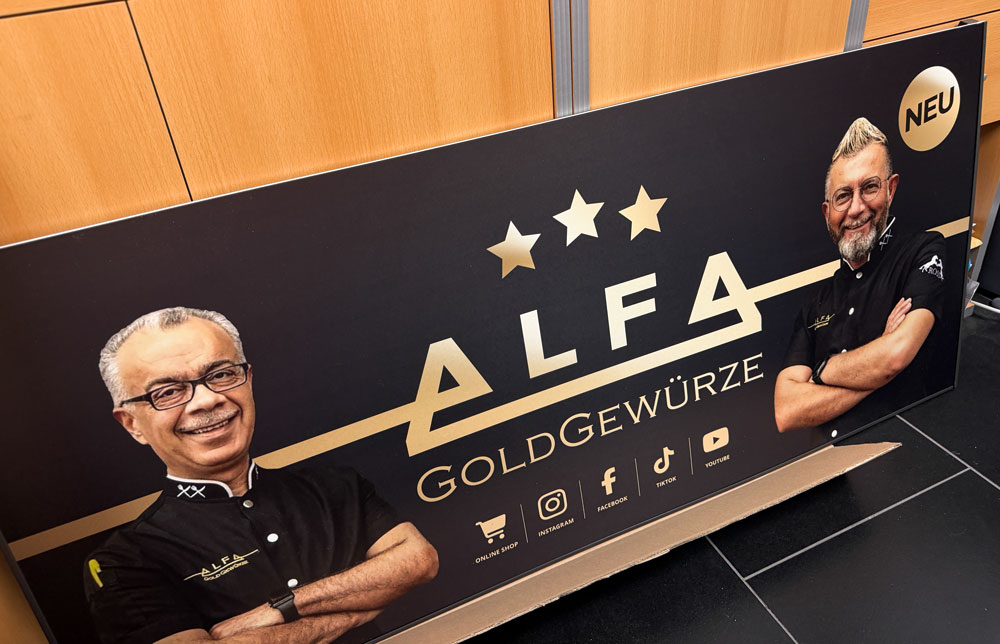 Design des POS-Displays für ALFA GoldGewürze
