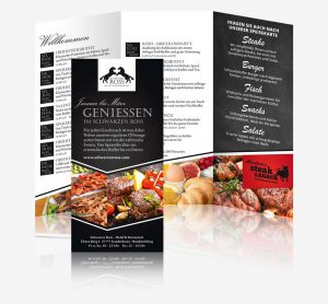 Veranstaltungsflyer für Frühjahrs-Events im Schwarzen Ross