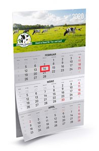 Design des Wandkalenders 2020 für Landhandel Renke Theilen