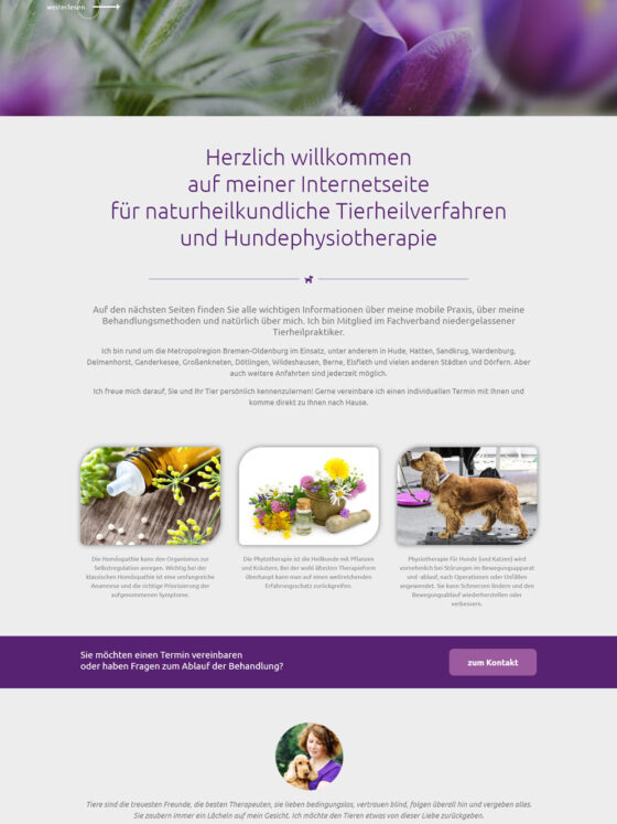 Redesign der Homepage für Sarah Kopmann