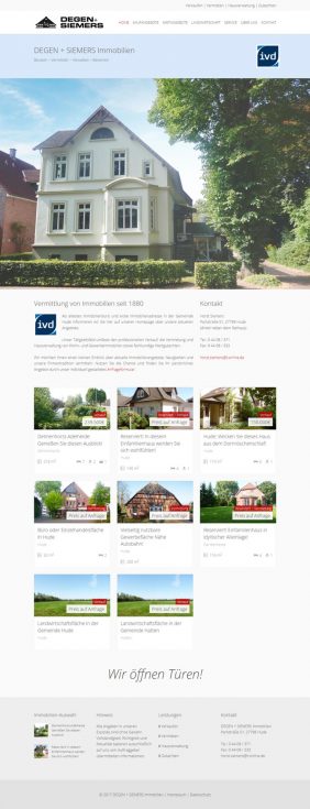 Webdesign Homepage Degen und Siemers