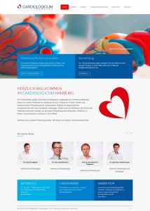 Webdesign für das CARDIOLOGICUM HAMBURG