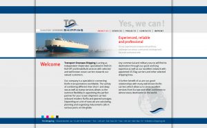 Webdesign der Homepage für ein Logistik-Unternehmen