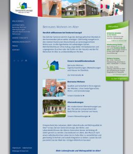 Webdesign der Homepage von SeniorenConcept aus Oldenburg