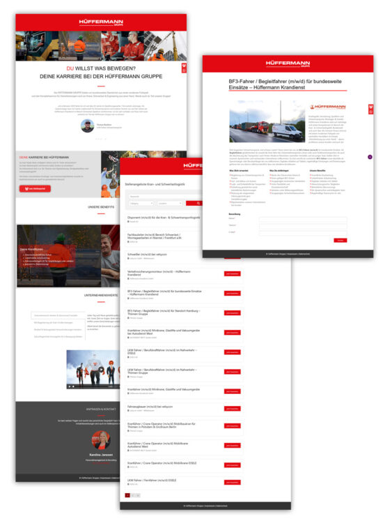 Webdesign und Recruiting für die Hüffermann Gruppe