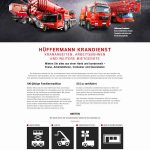 Webdesign der Homepage für den Hüffermann Krandienst