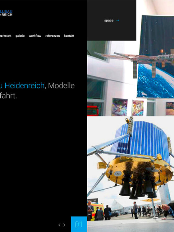 Webdesign der Homepage für Modellbau Heidenreich