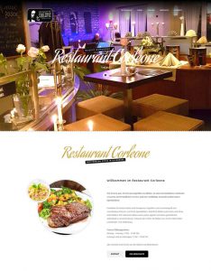 Webdesign der Homepage für das Restaurant Corleone aus Oldenburg