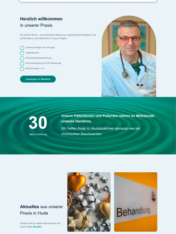 Webdesign für die Praxis Dr. Kumar in Hude