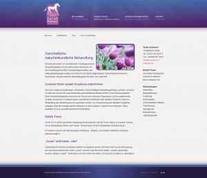 Webdesign der Homepage für Tierheilpraktikerin Sarah Kopmann
