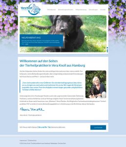 Webdesign der Homepage für Tierheilpraktikerin Vera Knoll