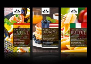 Design der Event-Ankündigungen für das Restaurant Schwarzes Ross