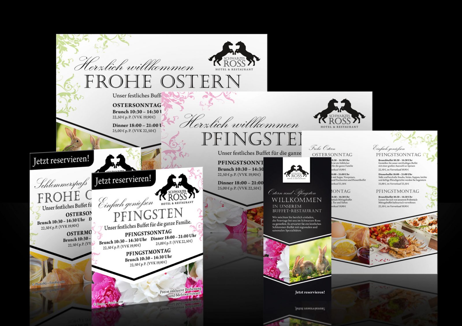 Werbung-Design-Restaurant-Schwarzes-Ross-Ostern-Pfingsten