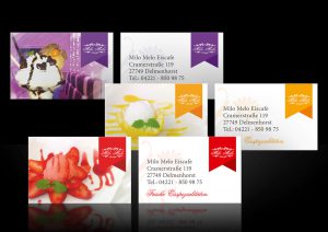 Visitenkarten für das Eiscafé Milo Melo aus Delmenhorst